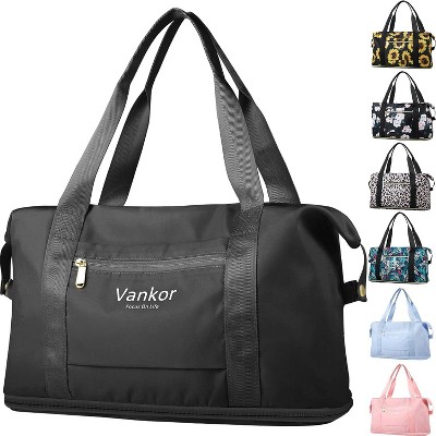 Hachikiko Expandable Travel Duffle Bag,Lightweight Weekender/Overnight/Hospital Bag, Carry-On Tote for Women & Men