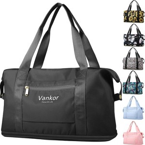 Hachikiko Expandable Travel Duffle Bag,Lightweight Weekender/Overnight/Hospital Bag, Carry-On Tote for Women & Men - 1 of 4