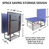 Professional Outdoor Table Tennis Tables,8FT Indoor/Outdoor Portable Ping Pong Table Game with Net for Adults/Teens - 4 of 4