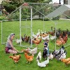 Jojoka Large Metal Chicken Coop Run for Waterproof and Anti-UV Roof Cover,Outdoor Walk-in Cage Peak Hen House for Yard Farm - 3 of 4