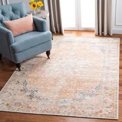 Hand-Tufted Rust and Orange Wool Rectangular Area Rug, 3'x5'
