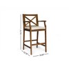 Osparple Set of 2 Outdoor Bar Stools,Outdoor Counter Bar Stools with Water-resistant Cushions - 3 of 4