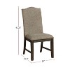 NicBex Set of 2 Dining Chair Kitchen Furniture Upholstered Padded Seat Chairs with Solid Wood Legs,Gray - 3 of 4