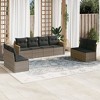 vidaXL 8 Piece Patio Sofa Set with Cushions - Gray Without Table - 2 of 4