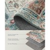5x7 FT Vintage Traditional Area Rug - Non-Slip Low Pile Carpet, Soft Machine Washable Home Decor - 3 of 4