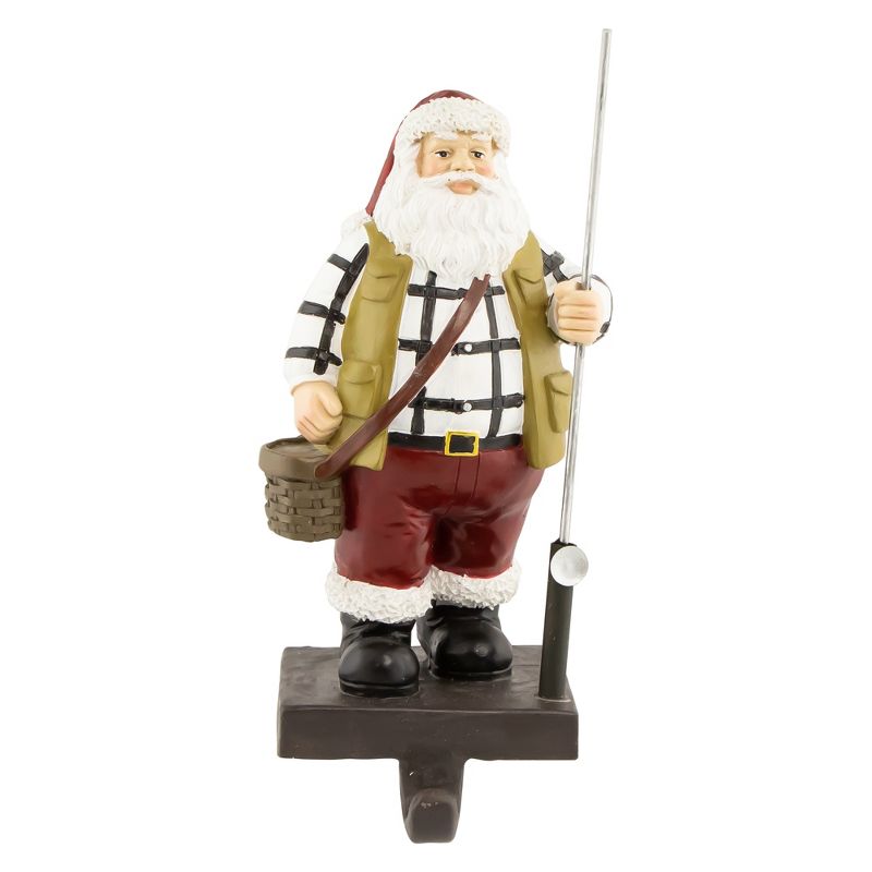 Northlight 8.5" Rustic Fisherman Santa Christmas Stocking Holder, 1 of 5