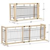 Sevobal Pet Crates and Houses Natural-finished Dog Fence, Indoor Safety Pet Fence for Doorways or Stairs, Length Adjustable, Beige, 71"*17.72"*21.06" - 4 of 4