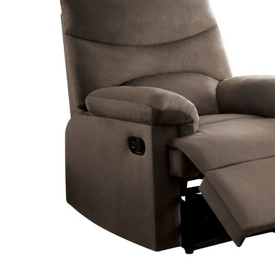 Arcadia Light Brown Microfiber Massage Recliner with Wood Frame