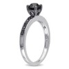 EVERLY JEWELRY | Sterling Silver 4/5 CT TW Black Diamond Engagement Ring Black Rhodium Plated - 2 of 4