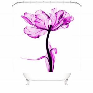Lilac Flowers Shower Curtains for Bathroom Waterproof Fabric Bath Curtain Durable Soft Stylish Bathroom Decor 72x72 Inch - 1 of 1
