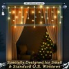 Itopfox 3 Pack 3FT Indoor Window Icicle Lights 50 Bulbs 12 Twinkle Warm White UL Certified for Standard US Windows Christmas Decor - 2 of 4