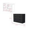 NicBex 6 Drawer Dresser for Bedroom,Modern Style Drawers with Concave Handle,Dressers for Kids Room,Living Room,Entry and Hallway - image 3 of 4