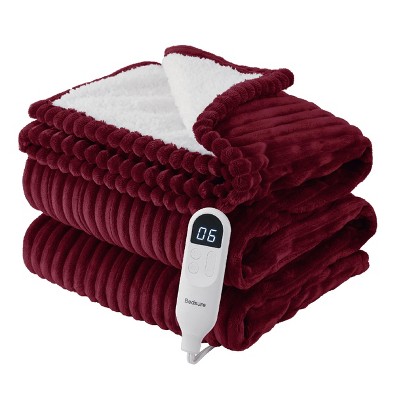 GentleSoft Heated Blanket Soft Ribbed Flannel Electric Blanket Gifts for Others