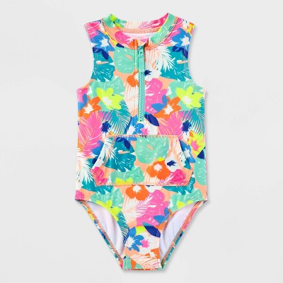 Girls' One Piece Floral Swimsuit - Cat & Jack™