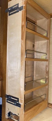 Rev-a-shelf 448-bbscwc-9c Wooden Wall Cabinet Pull Out Organizer For Kitchen  With Soft Close, Fully Assembled With Hardware Included, Natural Maple :  Target