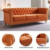 85''Modern Long Sofa,Velvet Couch,Upholstered Sofa With Arms And Golden Metal Legs,Luxury Comfy 3-Seater Couch,Living Room Sofa-Cuddlewood - 2 of 4