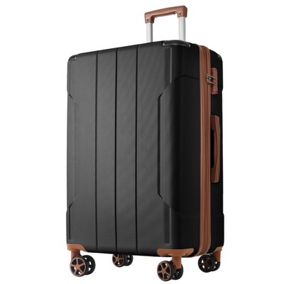 YONWAY 28 Inch Checked-Large Luggage with Wheels Aluminum Alloy Corner Hard Shell Suitcase TSA Luggage Suitcases