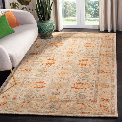 Antiquity Beige and Gray Wool Tufted Area Rug