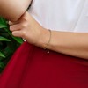 3 1/4 CT. T.W. Peridot Bolo Bracelet with Tassel in Yellow Plated Sterling Silver - 4 of 4