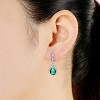 Guili Sterling Silver Teardrop Earrings with Colored Cubic Zirconia – A Mesmerizing Blend of Elegance, Radiance, and Timeless Beauty - 2 of 4