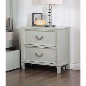 Sapphtopaz Modern Nightstand with 2 Dovetail Drawers Wood Night Stand with Chrome Hanging Pulls Simple Bedside Table for Bedroom, Living Room - 1 of 4