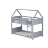 YOOCOZZ Twin over Twin House Floor Bunk Bed with Safety Guardrail and Ladder - 4 of 4