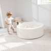 KIDKII Round Ball Pit Soft Teddy Indoor Play Toy for Toddlers, 200 Balls, Cream - 3 of 4