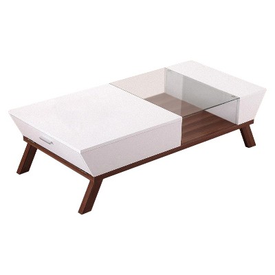 Enitia Lab Rectangular Coffee Table White/Brown - HOMES: Inside + Out