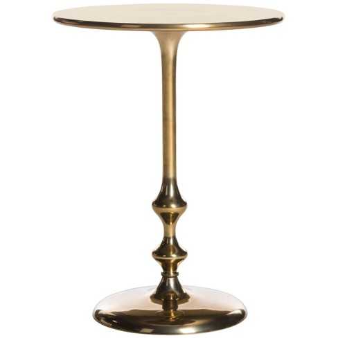 Hydra Round Side Table Antique Brass, Antique Round End Table