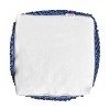 Madrid Boho Handcrafted Fabric Cube Pouf Navy Blue - Christopher Knight Home: Cotton Upholstered, No Assembly Required - 3 of 4