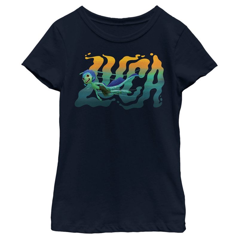 Girl's Luca Sea Monster Logo T-Shirt, 1 of 5