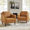 Set of 2 Bonita Transitional Vegan Leather Armchair with Removable Seat Cushion and  Nailhead Trims | ARTFUL LIVING DESIGN - 2 of 4