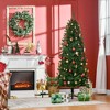 HOMCOM 6 FT Tall Unlit Slim Fir Artificial Christmas Tree with Realistic Branches, and 583 Tips, Green - 3 of 4