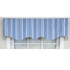 RLF Home 100% Cotton Freya Stripe Regal  Fully lined Windows Rod Pocket Valance 50" x 17"  Blue - 3 of 4