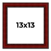 PosterPalooza | Square Weathered Red Picture Frame - UV Acrylic, Foam Board Backing, Hanging Hardware - 2 of 4