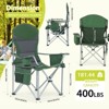 Portable Outdoor Camping Chair with Armrests, Built-in Cooler Bag, Cup Holder & Storage Pocket for Travel & Picnics - 2 of 4