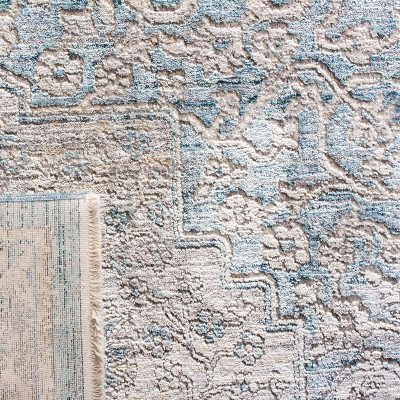 Elysian Bliss 4' x 6' Hand-Knotted Blue Wool & Viscose Rug