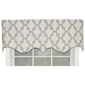 Ogee Style All Season Regal 3" Rod Pocket Valance 50" x 17" Gray by RLF Home - 1 of 4
