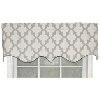 Ogee Style All Season Regal 3" Rod Pocket Valance 50" x 17" Gray by RLF Home