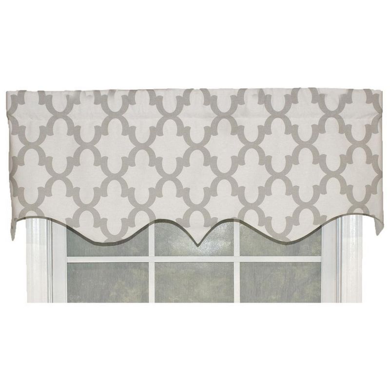 Ogee Style All Season Regal 3" Rod Pocket Valance 50" x 17" Gray by RLF Home, 1 of 5