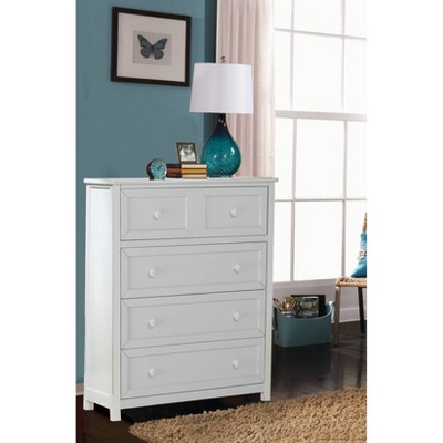 Bright White Solid Wood 4-Drawer Youth Chest with Ball Bearing Slides