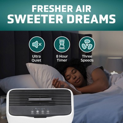 White HEPA Filter Air Purifier with Ionizer and Odor Control