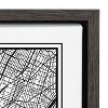 Kate and Laurel Sylvie Manhattan Modern Map Framed Canvas by Jake Goossen, 18x24, Dark Gray - 3 of 4