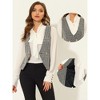 Allegra K Women's Vintage Tweed Double Breasted Sleeveless Plaid Waistcoat Vest - 2 of 4