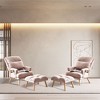 XIZZI Lazy Chair with Ottoman, Modern Large Accent Lounge Chair, Leisure Sofa Armchair Reading Chair with Footrest for Bedroom, Living Room, Dorm Room - 2 of 4