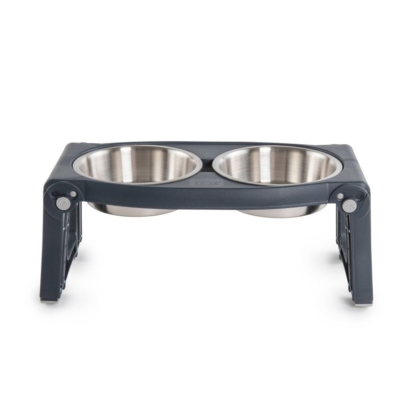 Dexas Adjustable Height Stainless Steel Dog Bowl, 1 of 7