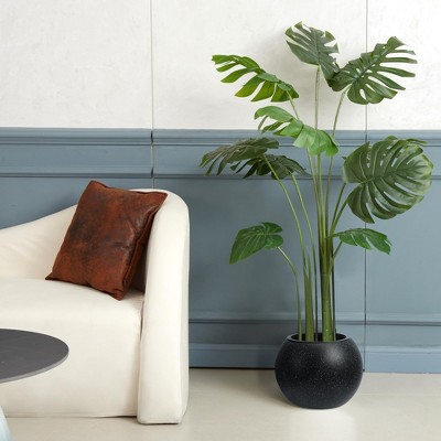 Dia Round Self Watering Pots, Self Watering Pots for Indoor Plants, Plant Pots with Built-in Drainage and Water Level Monitor, for Patio