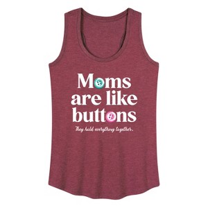 Women's - Instant Message - Mom's are Like Buttons Graphic Racerback Tank - 1 of 4