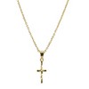 Dicksons 35-8394 Gold Tone Etched Box Cross 18 inch Gold Plated Metal Women's Necklace on Presentation Card - 2 of 2