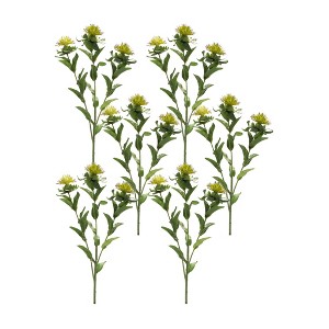 Thistle Spray Set Of 6 Green 34.75 Inch Faux Stems for Indoor Arrangements By Melrose - 1 of 3